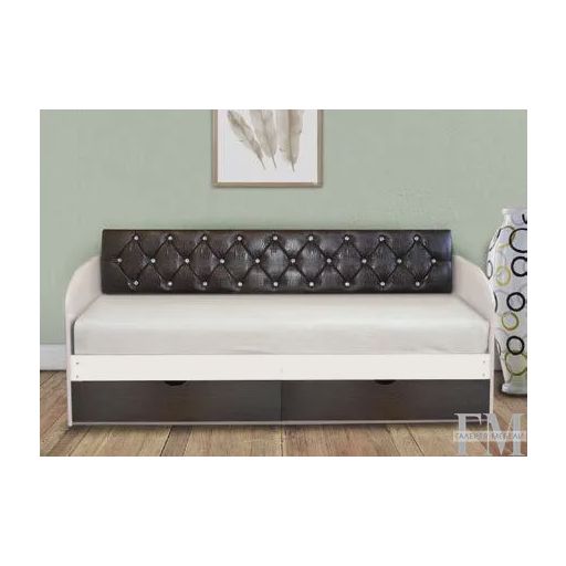 Кровать-софа с ящиками с мягкой спинкой